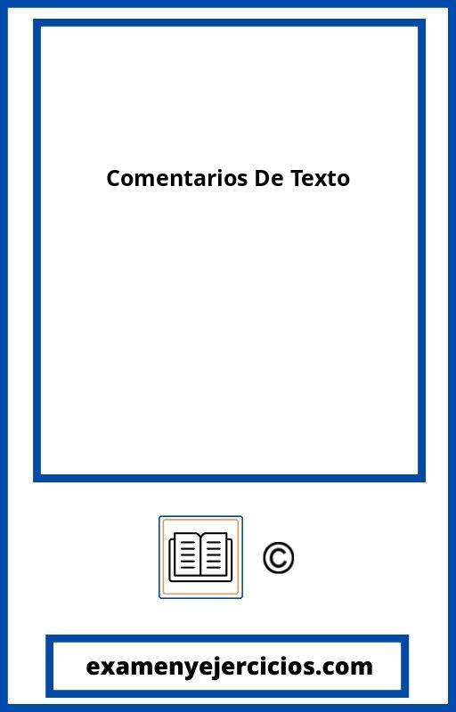 Comentarios De Texto Resueltos