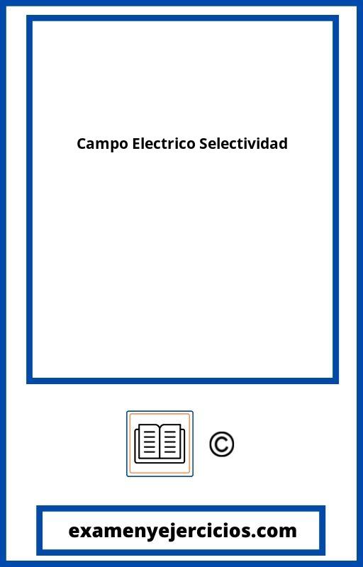 Ejercicios Campo Electrico Selectividad