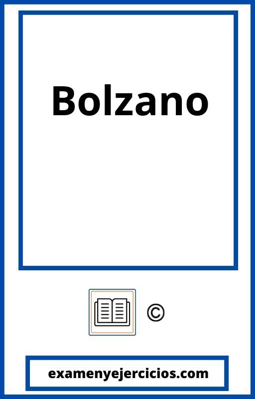 Ejercicios De Bolzano