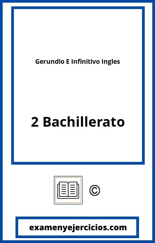 Ejercicios Gerundio E Infinitivo Ingles 2 Bachillerato PDF