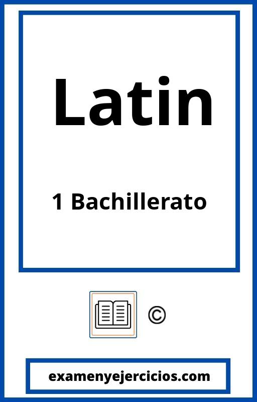 Ejercicios Latin 1 Bachillerato PDF