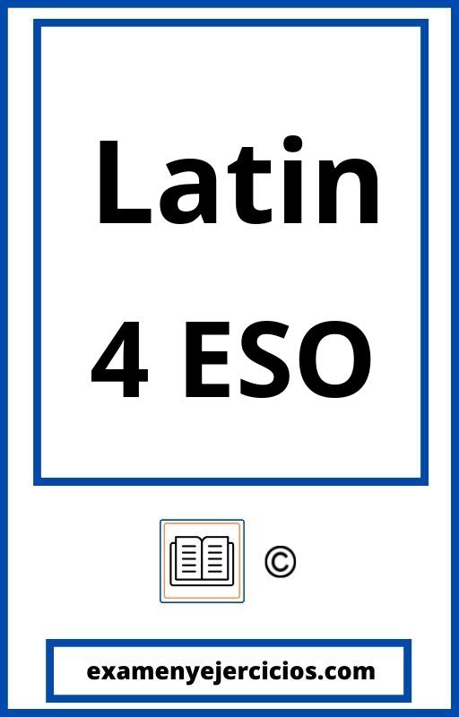 Ejercicios Latin 4 Eso