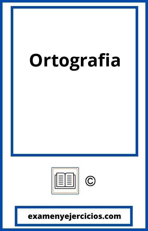 Ejercicios Ortografia PDF Primaria