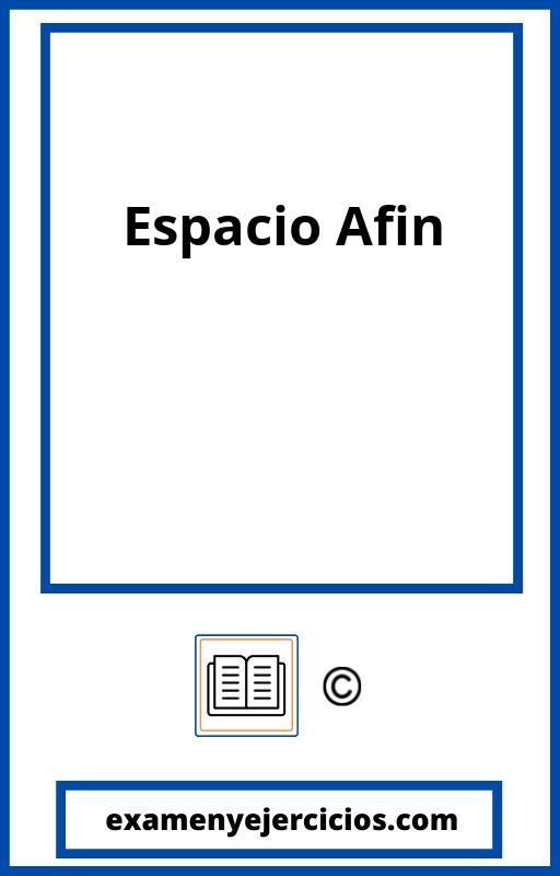 Espacio Afin Ejercicios Resueltos