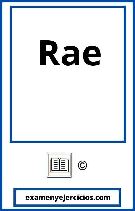 Evaluacion Rae