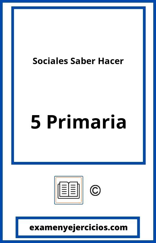 Evaluacion Sociales 5 Primaria Saber Hacer 】 2024