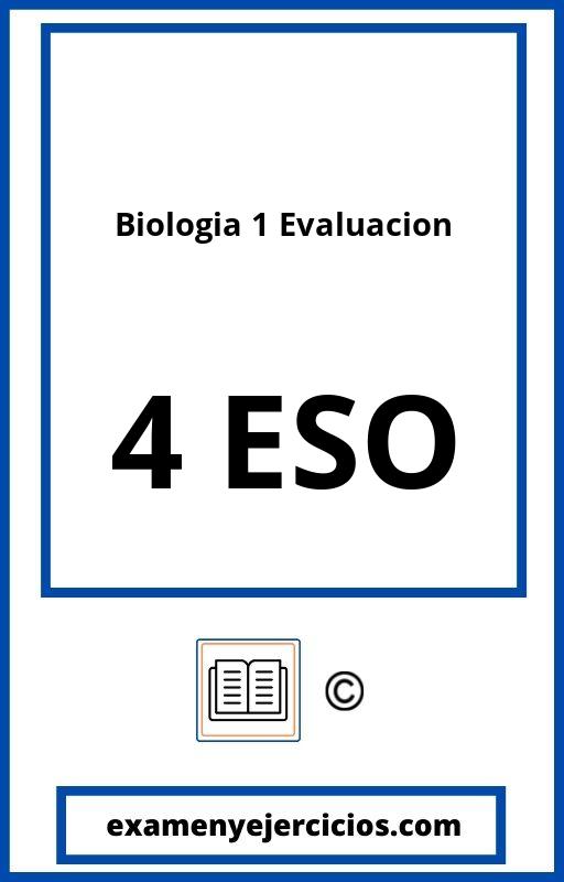 Examen Biologia 4 Eso 1 Evaluacion