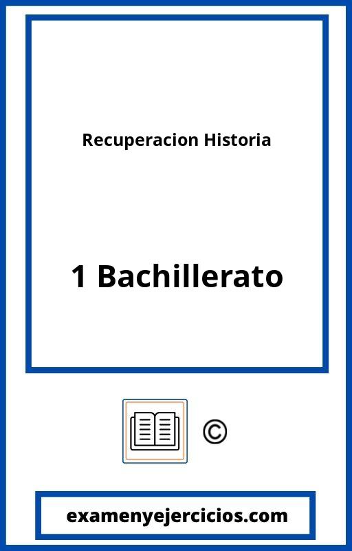 Examen Recuperacion Historia 1 Bachillerato