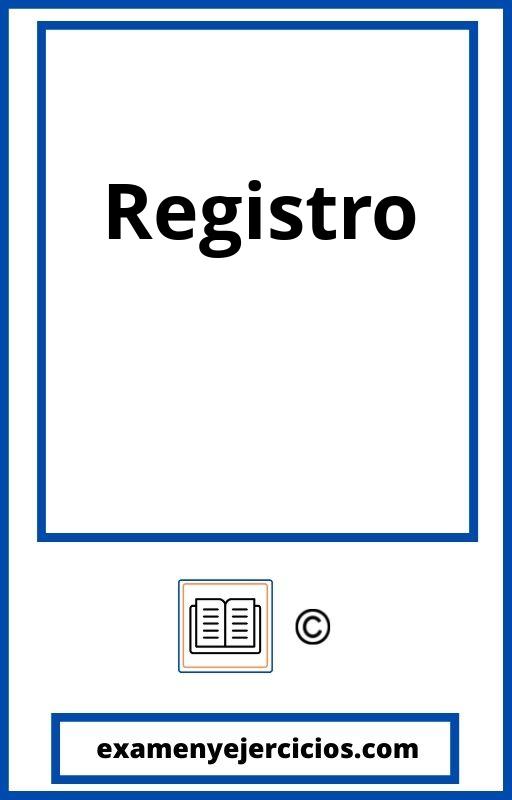 Ficha De Registro