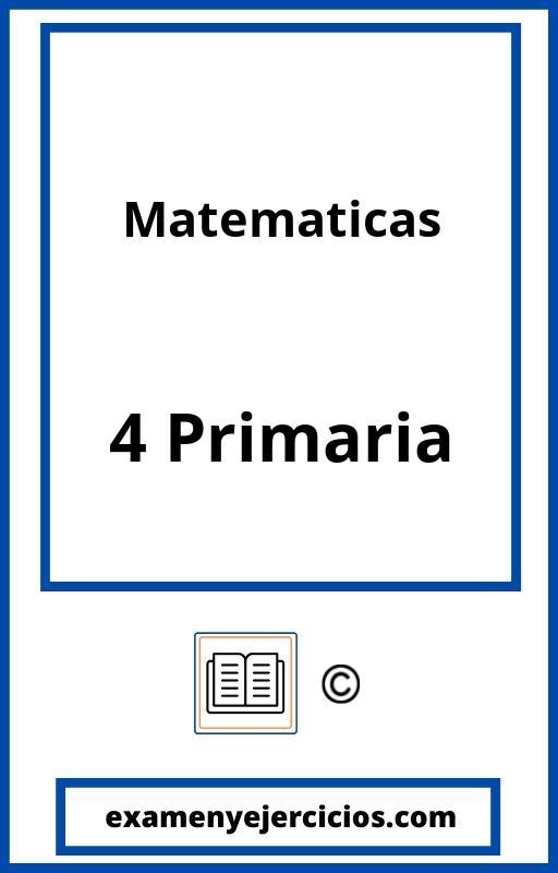 Problemas Matematicas 4 Primaria