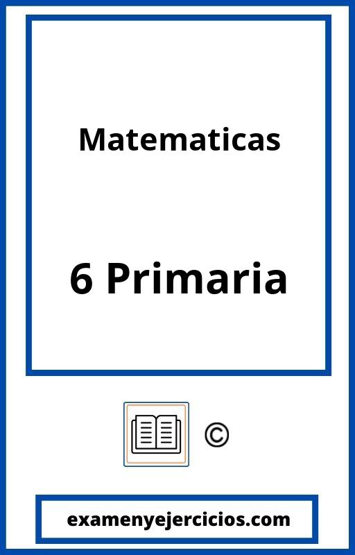 Problemas Matematicas 6 Primaria